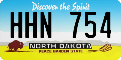 ND license plate HHN754