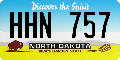 ND license plate HHN757