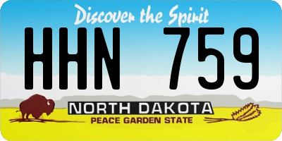 ND license plate HHN759