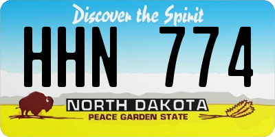 ND license plate HHN774
