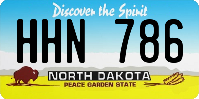 ND license plate HHN786