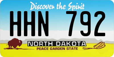 ND license plate HHN792