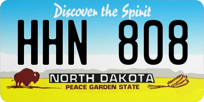 ND license plate HHN808