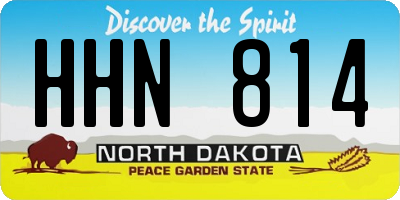 ND license plate HHN814