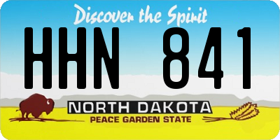 ND license plate HHN841