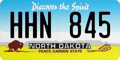 ND license plate HHN845