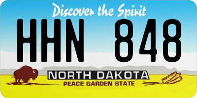 ND license plate HHN848