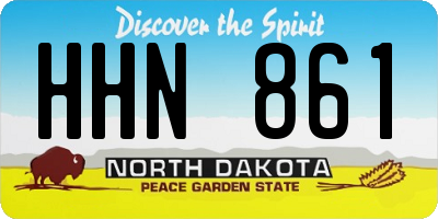 ND license plate HHN861