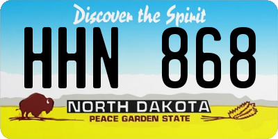 ND license plate HHN868