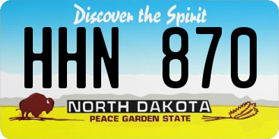 ND license plate HHN870