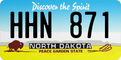 ND license plate HHN871