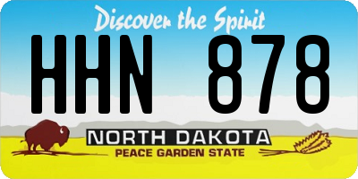 ND license plate HHN878