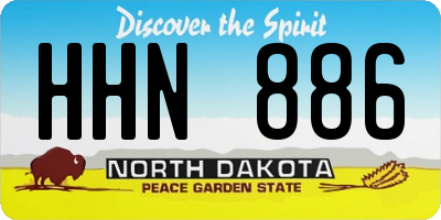 ND license plate HHN886