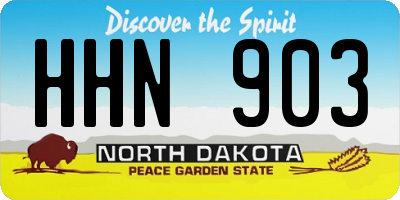 ND license plate HHN903