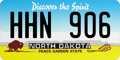 ND license plate HHN906