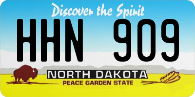ND license plate HHN909