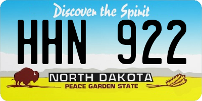 ND license plate HHN922