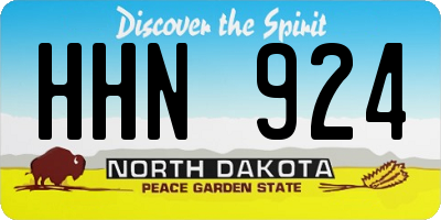 ND license plate HHN924