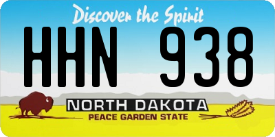 ND license plate HHN938