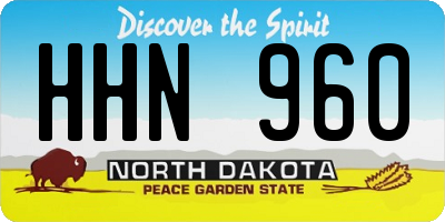 ND license plate HHN960