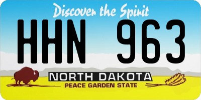 ND license plate HHN963