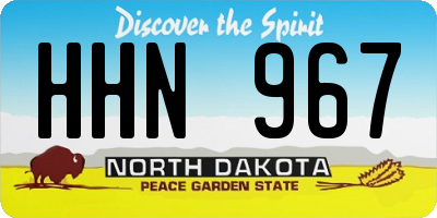 ND license plate HHN967