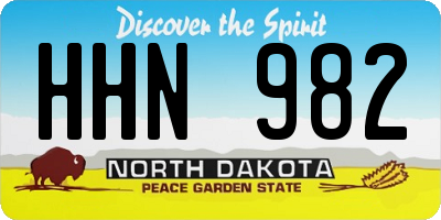 ND license plate HHN982