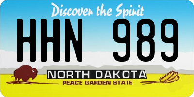ND license plate HHN989