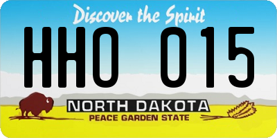 ND license plate HHO015