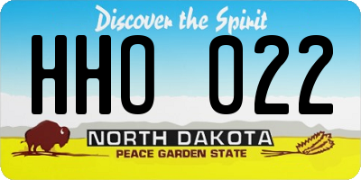 ND license plate HHO022