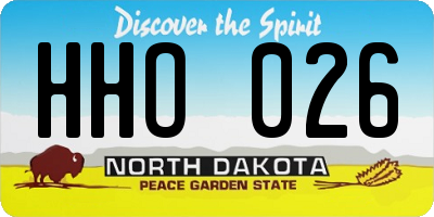 ND license plate HHO026