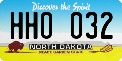 ND license plate HHO032