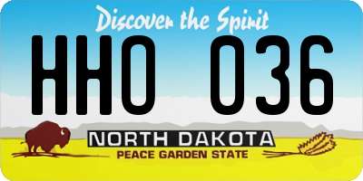 ND license plate HHO036
