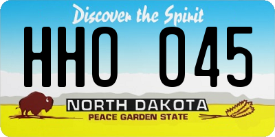 ND license plate HHO045