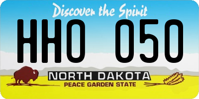 ND license plate HHO050