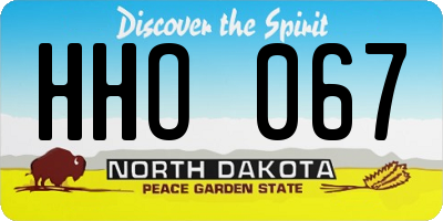 ND license plate HHO067