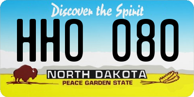 ND license plate HHO080