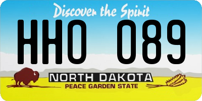 ND license plate HHO089