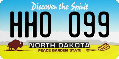 ND license plate HHO099