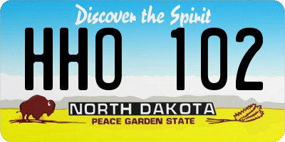 ND license plate HHO102