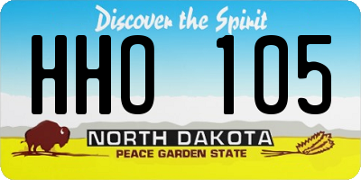 ND license plate HHO105
