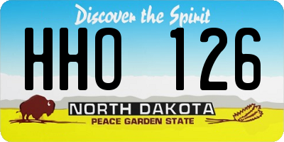 ND license plate HHO126