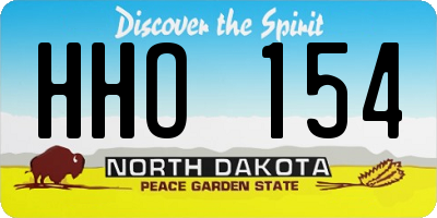 ND license plate HHO154