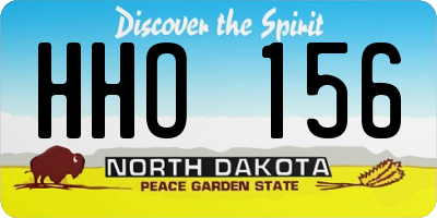 ND license plate HHO156