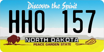 ND license plate HHO157