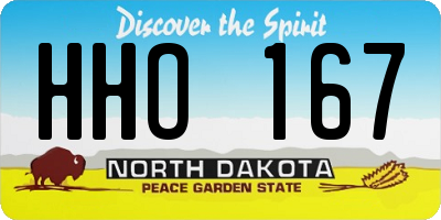 ND license plate HHO167