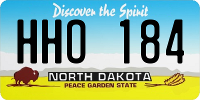 ND license plate HHO184