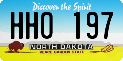 ND license plate HHO197