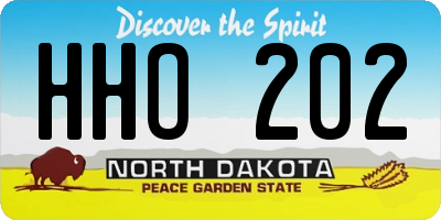 ND license plate HHO202