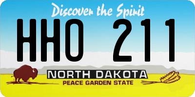 ND license plate HHO211